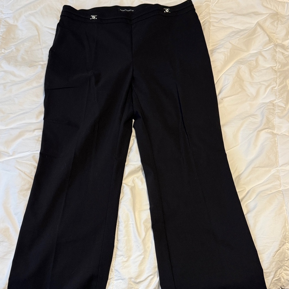 Counterparts Black pull on Trousers with Silver Emblem